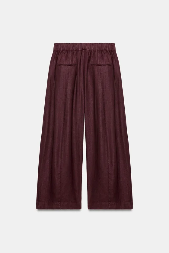БРЮКИ БАРРЕЛ ИЗ 100% ЛЬНА — ZW COLLECTION