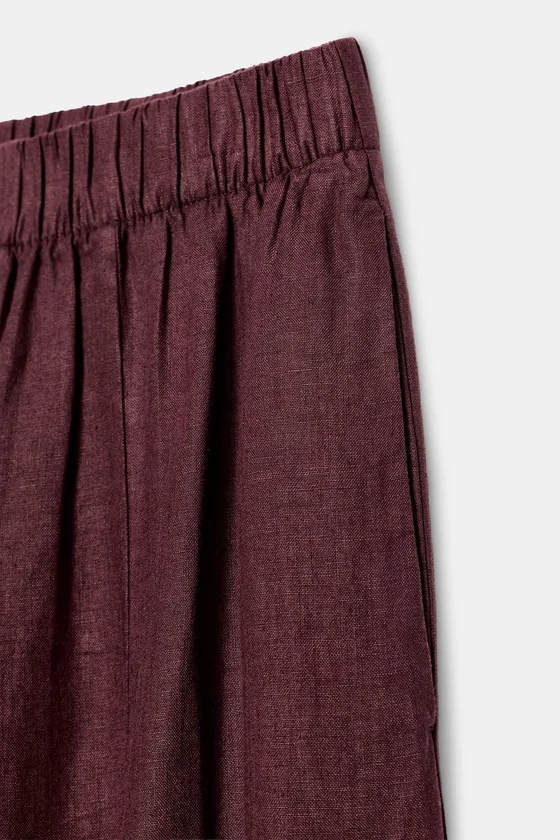 БРЮКИ БАРРЕЛ ИЗ 100% ЛЬНА — ZW COLLECTION