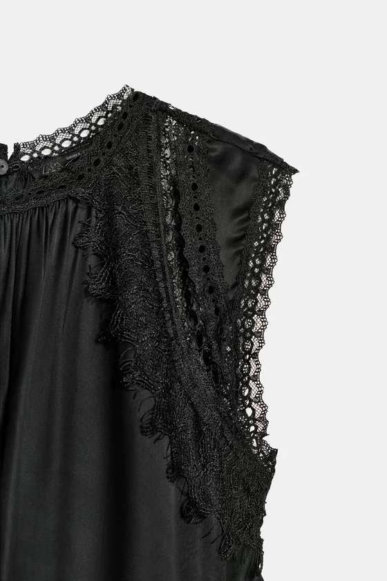 КОРОТКОЕ ПЛАТЬЕ С КРУЖЕВОМ — ZW COLLECTION