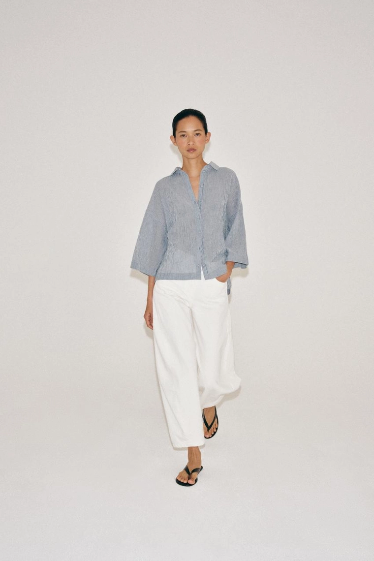 РУБАШКА С КОРОТКИМ РУКАВОМ коллекция Zara «ZW»