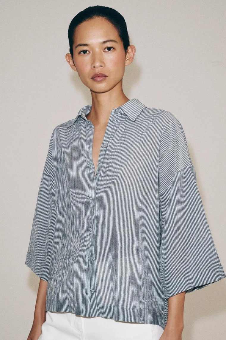 РУБАШКА С КОРОТКИМ РУКАВОМ коллекция Zara «ZW»