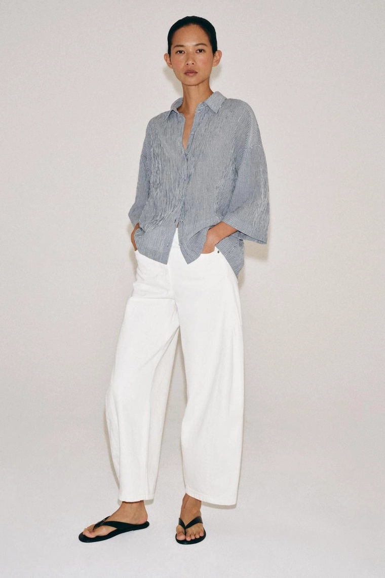 РУБАШКА С КОРОТКИМ РУКАВОМ коллекция Zara «ZW»