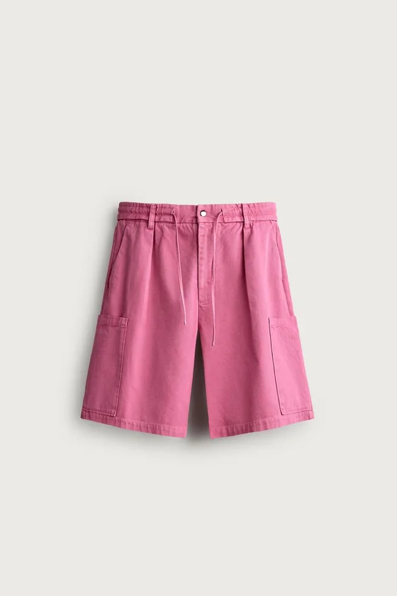ШОРТЫ КАРГО RELAXED FIT С ЭФФЕКТОМ ПОТЕРТОСТИ