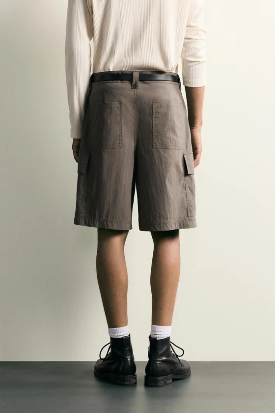 ШОРТЫ КАРГО RELAXED FIT СО СКЛАДКАМИ