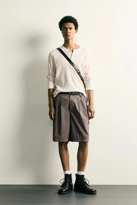 ШОРТЫ КАРГО RELAXED FIT СО СКЛАДКАМИ
