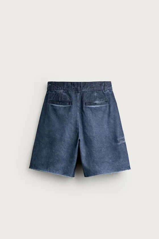ШОРТЫ RELAXED FIT С ЭФФЕКТОМ НЕРАВНОМЕРНОГО ОКРАШИВАНИЯ