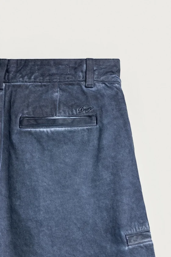 ШОРТЫ RELAXED FIT С ЭФФЕКТОМ НЕРАВНОМЕРНОГО ОКРАШИВАНИЯ