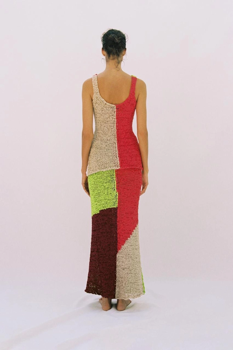 ТРИКОТАЖНЫЙ ТОП В СТИЛЕ COLOR BLOCK