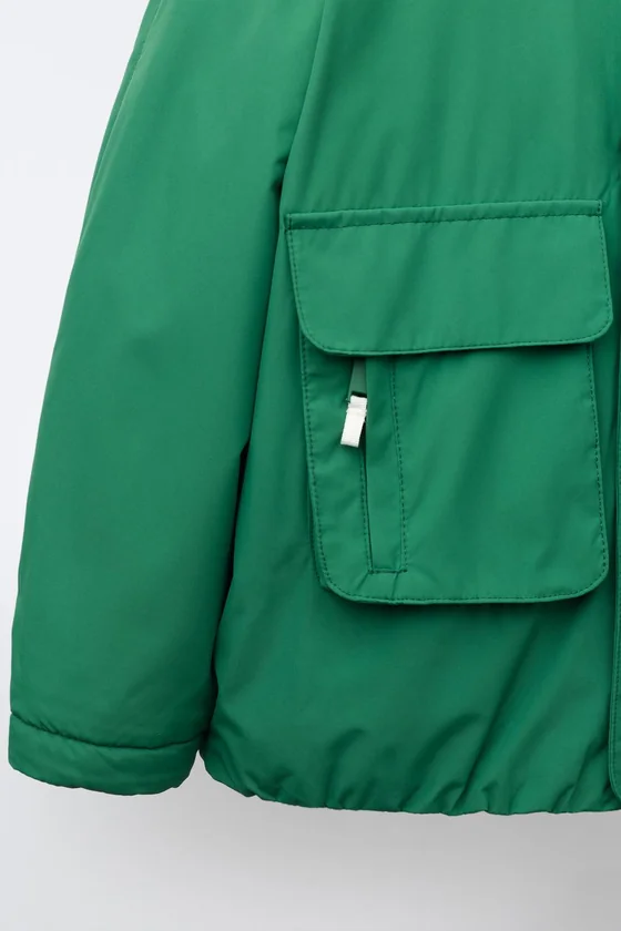 ПАРКА WATER REPELLENT С КОНТРАСТНЫМИ ДЕТАЛЯМИ