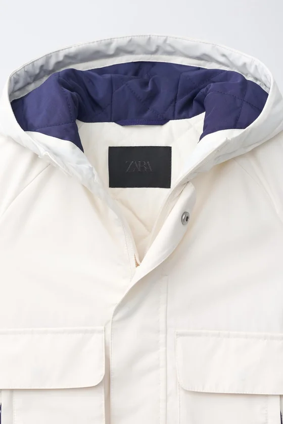 ПАРКА С КОНТРАСТНЫМИ ДЕТАЛЯМИ WATER REPELLENT