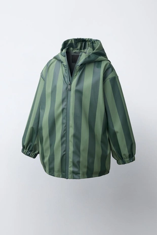 Прорезиненный дождевик Water Resistant в полоску- Заказать в России