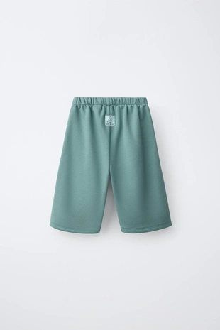 Брюки Wide Leg из мягкой ткани с нашивкой- Заказать в России