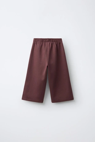Брюки Wide Leg из мягкой ткани с декором в виде сердца- Заказать в России