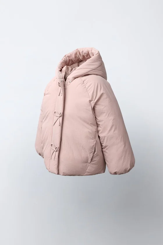 СТЕГАНОЕ ПАЛЬТО WATER REPELLENT С БАНТАМИ