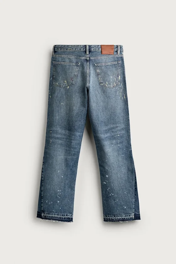ДЖИНСЫ FLARE FIT С ЭФФЕКТОМ БРЫЗГ КРАСКИ