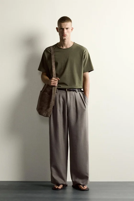 БРЮКИ RELAXED FIT СО СКЛАДКАМИ