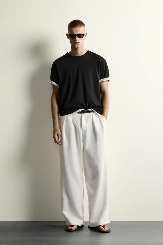 БРЮКИ RELAXED FIT СО СКЛАДКАМИ