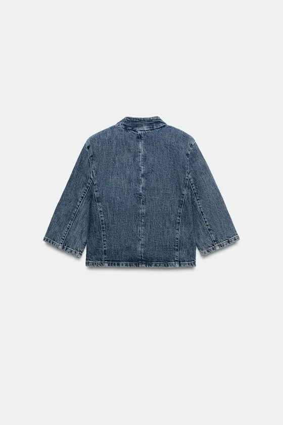 УКОРОЧЕННЫЙ ДЖИНСОВЫЙ БЛЕЙЗЕР ZW COLLECTION