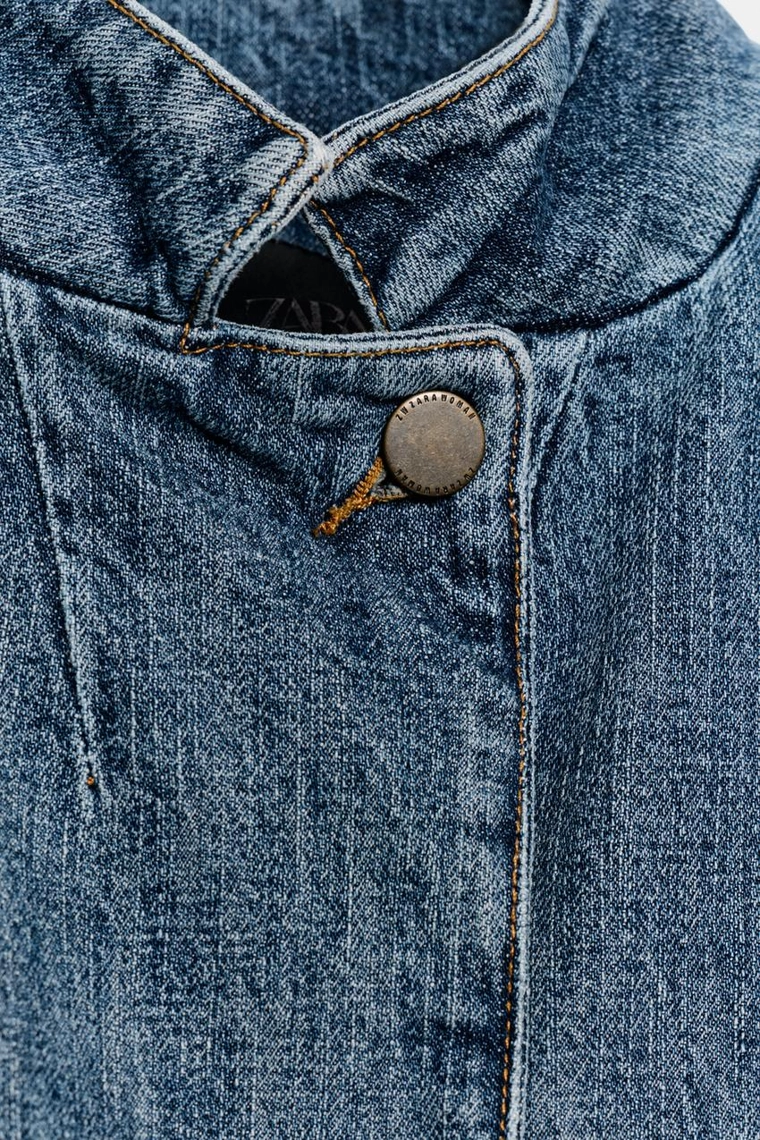 УКОРОЧЕННЫЙ ДЖИНСОВЫЙ БЛЕЙЗЕР коллекция Zara «ZW»