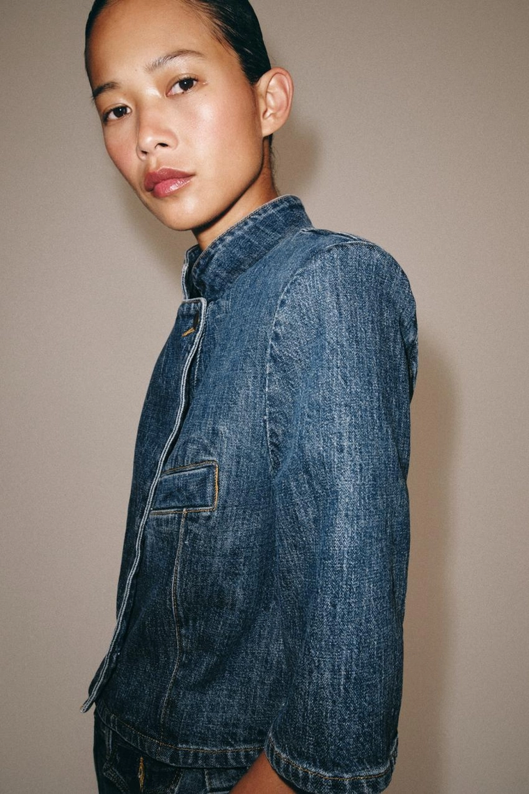 УКОРОЧЕННЫЙ ДЖИНСОВЫЙ БЛЕЙЗЕР коллекция Zara «ZW»