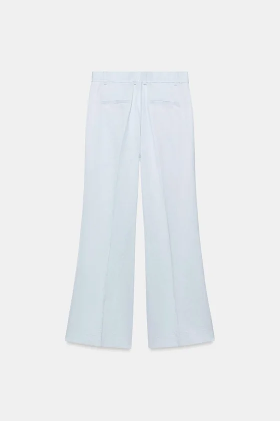 БРЮКИ КЛЕШ ИЗ СМЕСОВОГО ЛЬНА — ZW COLLECTION