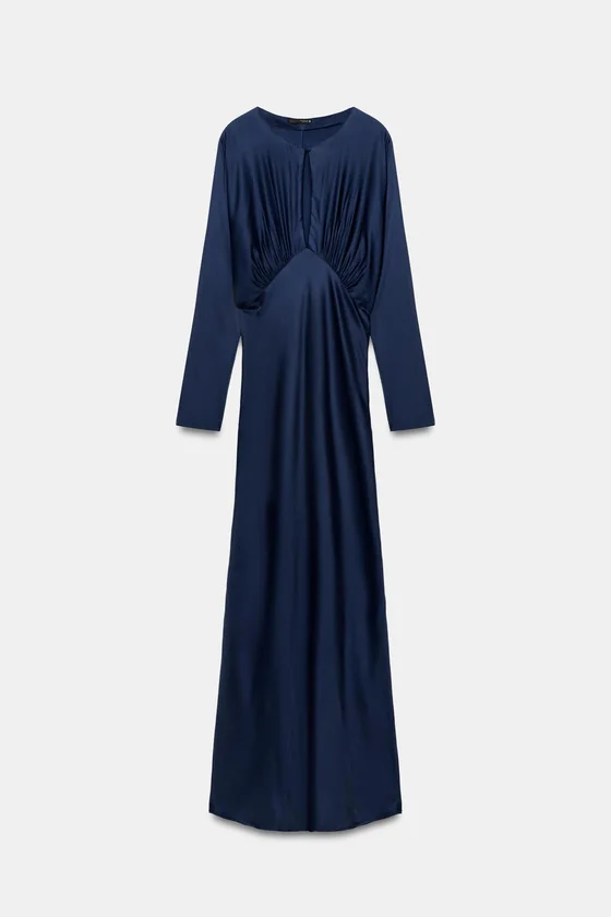 ДЛИННОЕ АТЛАСНОЕ ПЛАТЬЕ коллекция Zara «ZW»