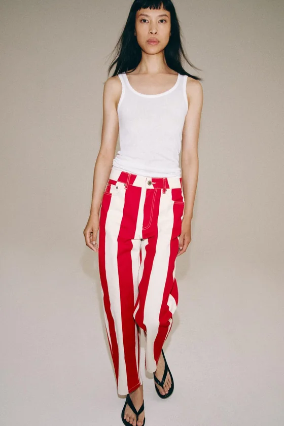 ДЖИНСЫ ZW COLLECTION TAPERED В ПОЛОСКУ