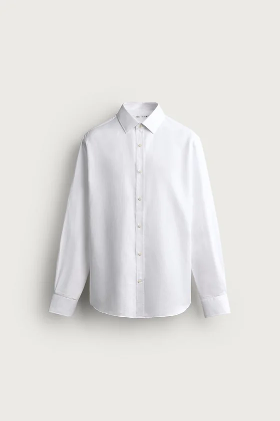 РУБАШКА REGULAR FIT ИЗ ХЛОПКА И ЛЬНА