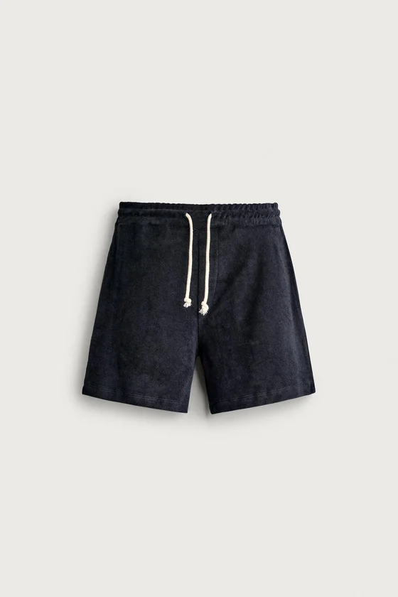 ШОРТЫ RELAXED FIT ИЗ МАХРОВОЙ ТКАНИ