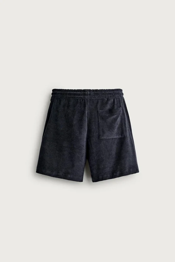 ШОРТЫ RELAXED FIT ИЗ МАХРОВОЙ ТКАНИ