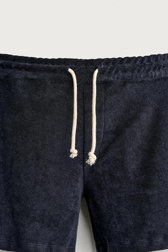 ШОРТЫ RELAXED FIT ИЗ МАХРОВОЙ ТКАНИ