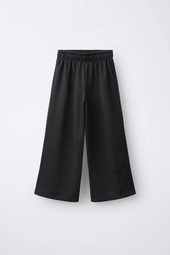 ТРИКОТАЖНЫЕ БРЮКИ WIDE-LEG С ПРИНТОМ