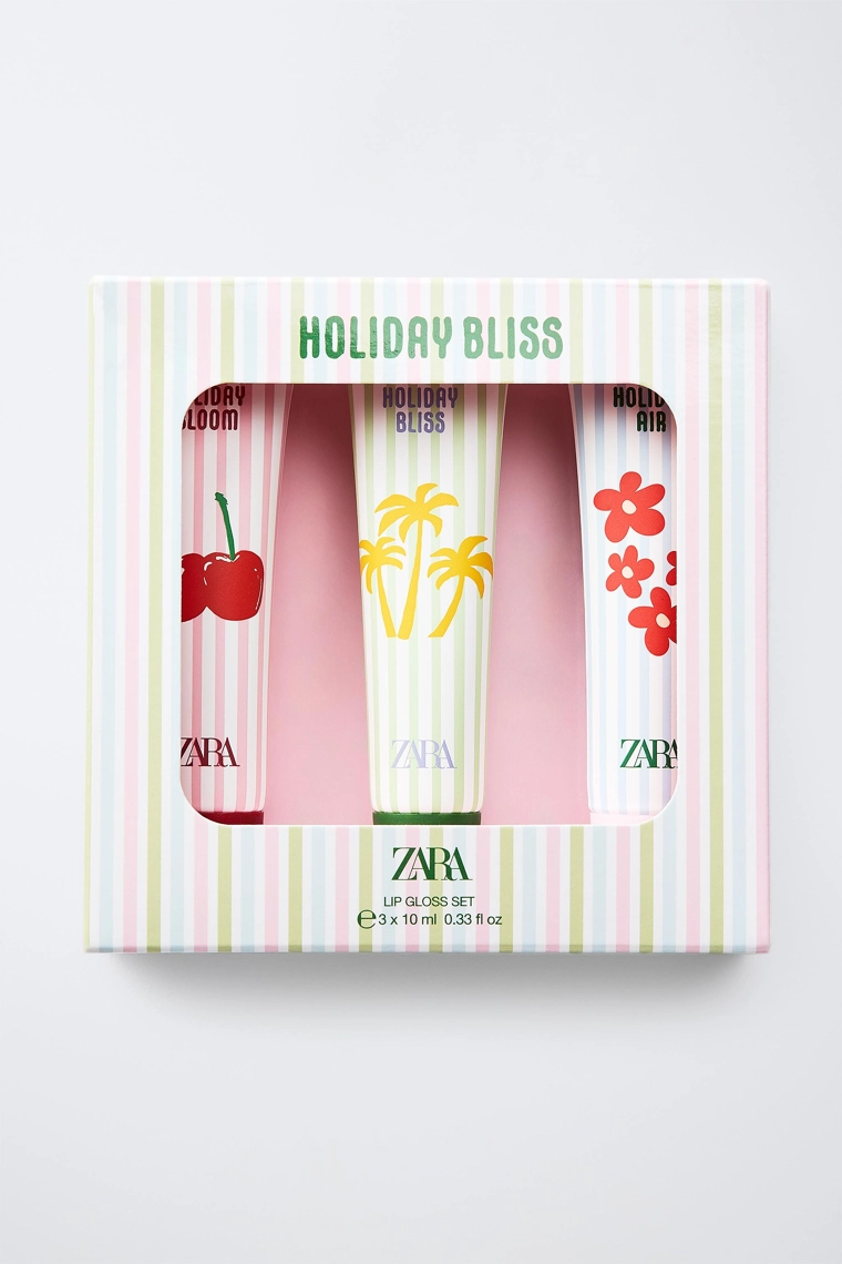 Набор блесков для губ holiday bliss, 3 x 10 мл
