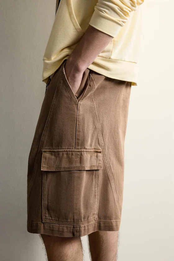ШОРТЫ КАРГО RELAXED FIT СО ШВАМИ
