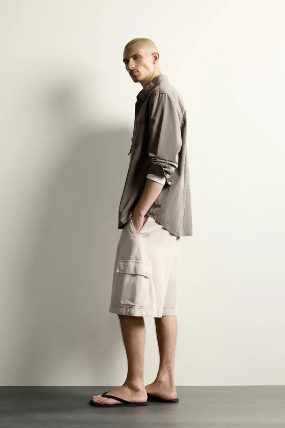 ШОРТЫ КАРГО RELAXED FIT СО ШВАМИ
