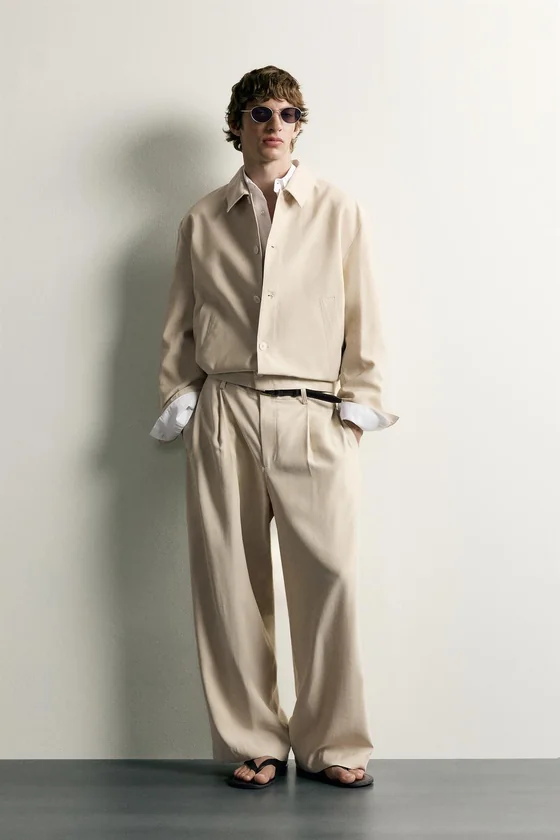 СТРУЯЩАЯСЯ КУРТКА-РУБАШКА BOXY FIT