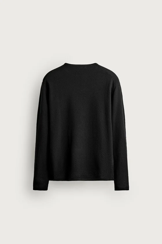 СВИТЕР RELAXED FIT ИЗ ВАРЕНОГО ТРИКОТАЖА