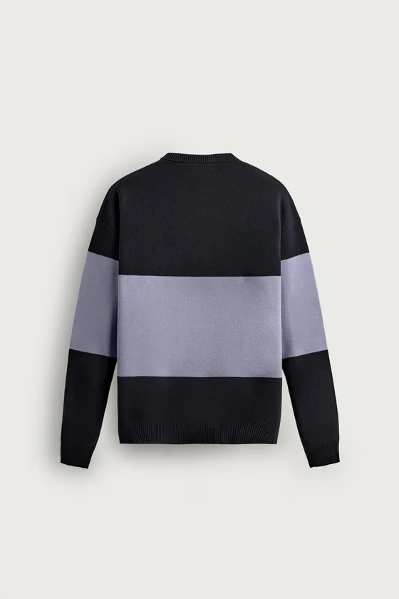 СВИТЕР СВОБОДНОГО КРОЯ В СТИЛЕ COLOR BLOCK