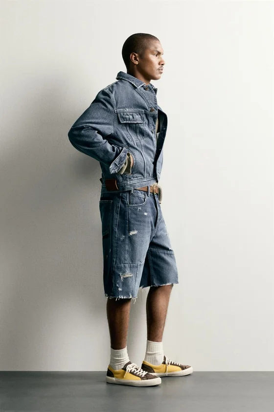 ДЖИНСОВЫЕ ШОРТЫ BAGGY FIT СО ШВАМИ