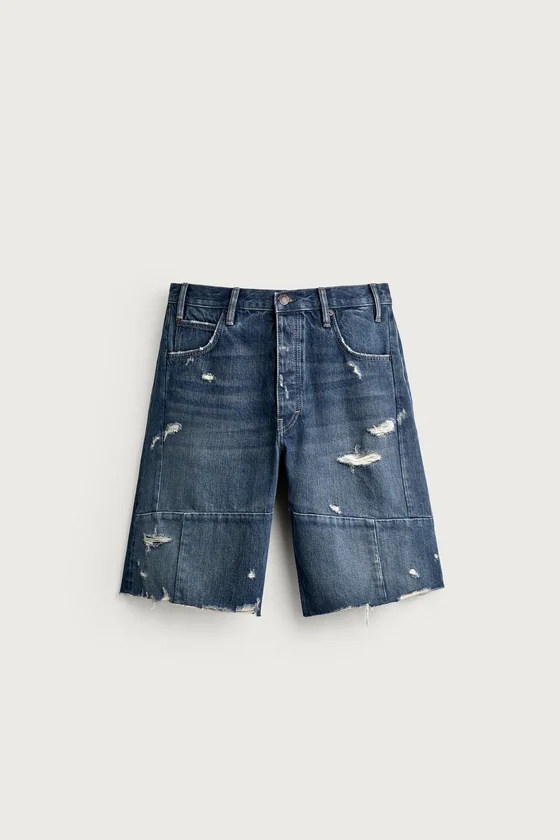ДЖИНСОВЫЕ ШОРТЫ BAGGY FIT СО ШВАМИ