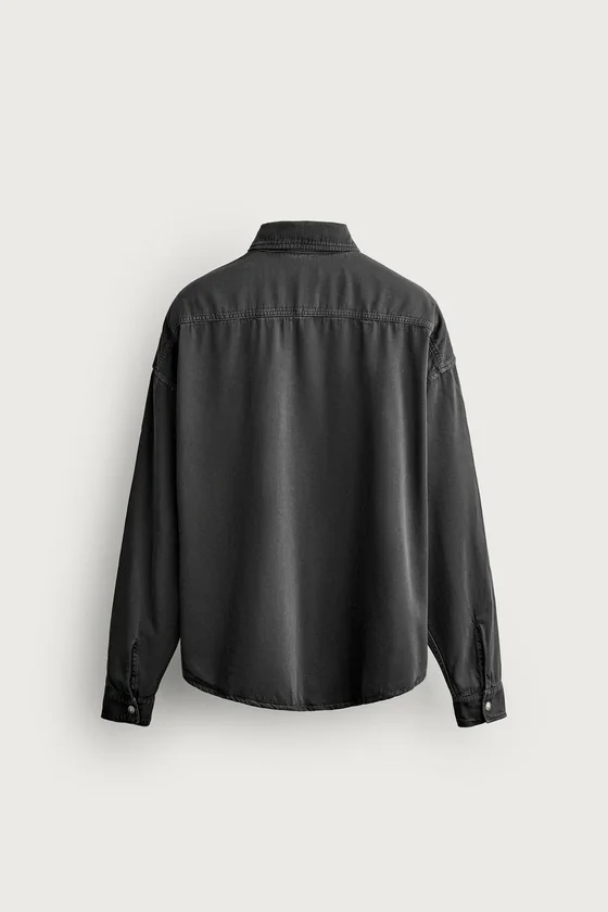 РУБАШКА BOXY FIT ИЗ ХЛОПКА И ЛИОЦЕЛЛА