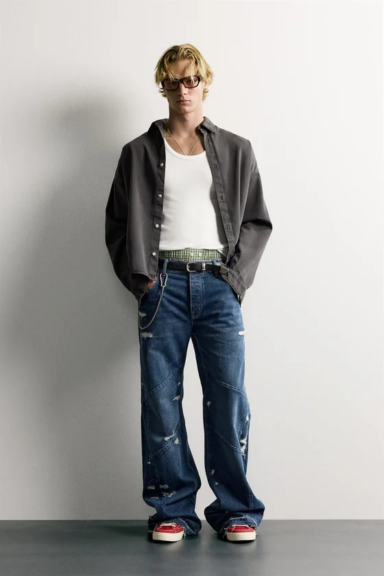 РУБАШКА BOXY FIT ИЗ ХЛОПКА И ЛИОЦЕЛЛА