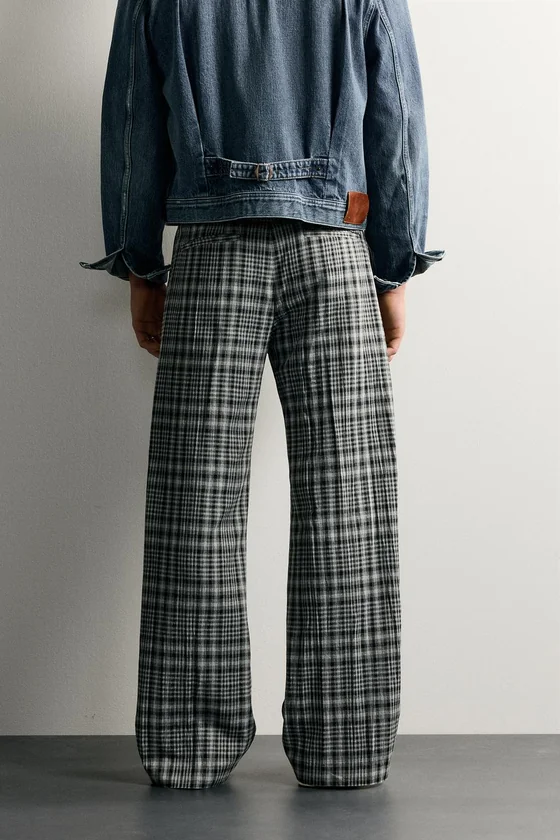 БРЮКИ FLARE FIT В КЛЕТКУ
