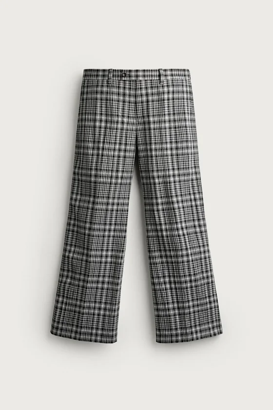 БРЮКИ FLARE FIT В КЛЕТКУ