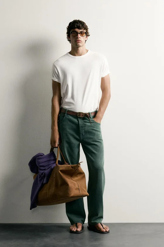 ДЖИНСЫ RELAXED FIT СО СТРЕЛКАМИ