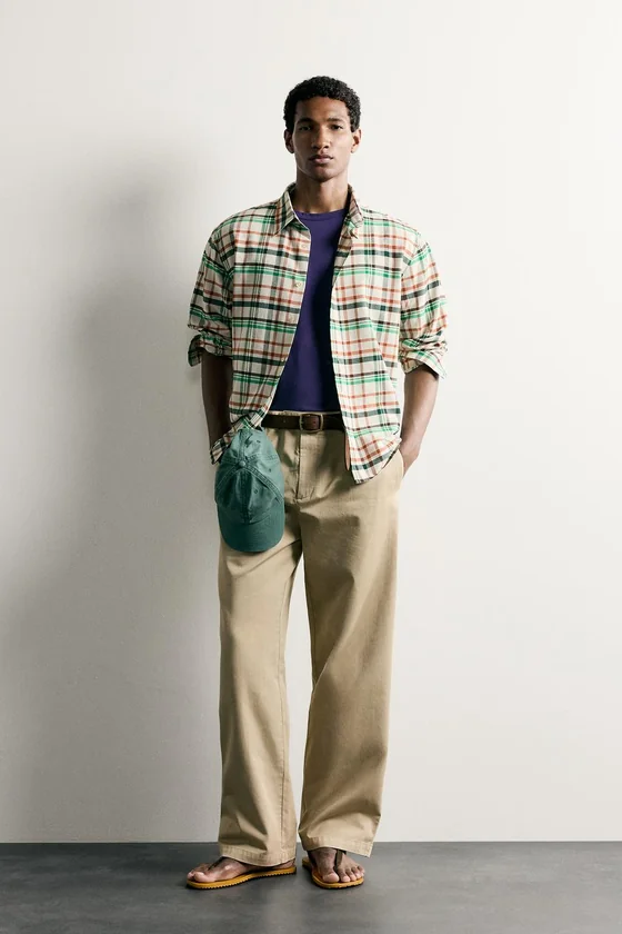 РУБАШКА RELAXED FIT В КЛЕТКУ