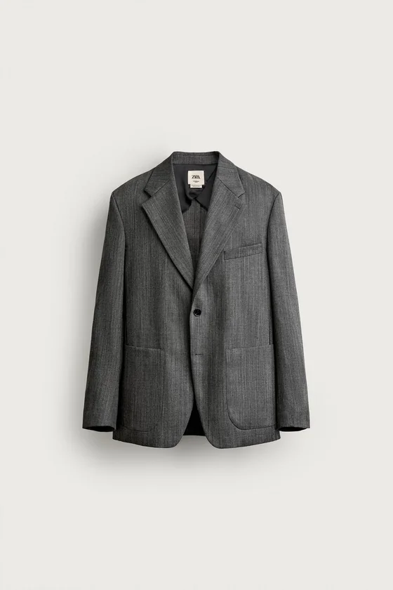 КОСТЮМНЫЙ БЛЕЙЗЕР RELAXED FIT ИЗ 100% ШЕРСТИ