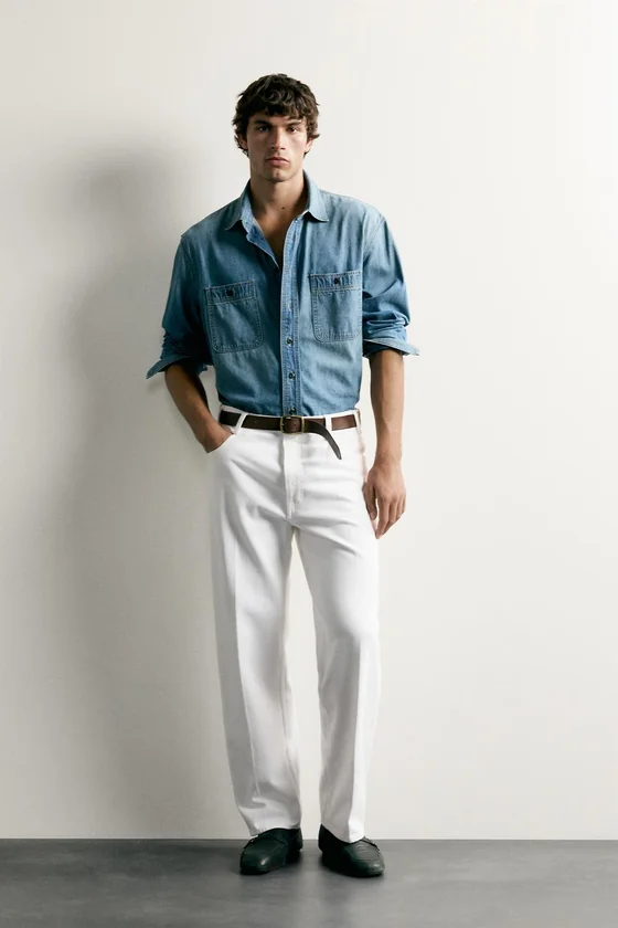 ДЖИНСЫ RELAXED FIT СО СТРЕЛКАМИ
