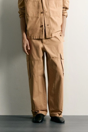 Брюки карго Relaxed Fit с эффектом потертости- Заказать в России