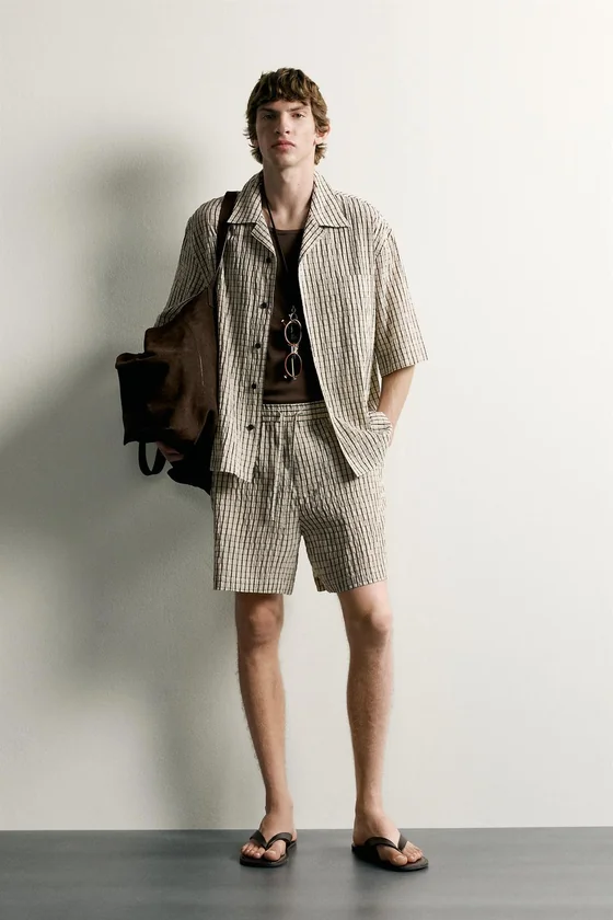 РУБАШКА RELAXED FIT В КЛЕТКУ